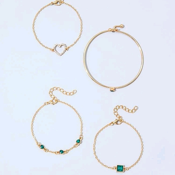 Emerald Green Bracelet Set - Picture 2 of 5